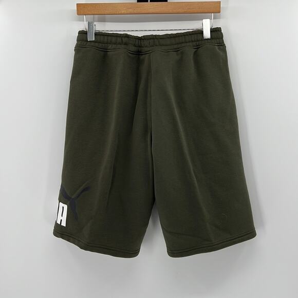 Puma Men's Big Fleece Logo Shorts - Green - Small - New with tags - Picture 6 of 6